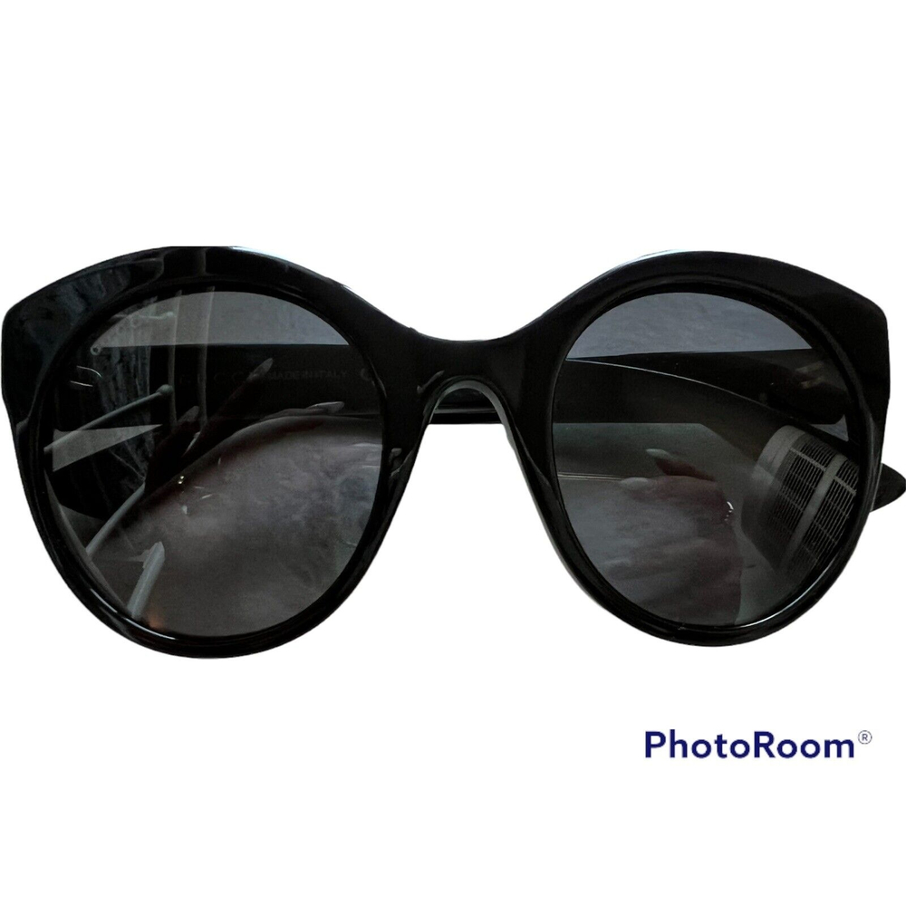 $420 AUTHENTIC GUCCI BLACK CATEYE SUNGLASSES GG0028SA GOLD LOGO